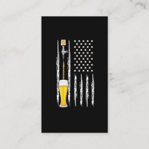 Carte De Visite Drapeau américain de la bière d'artisanat Brasseri