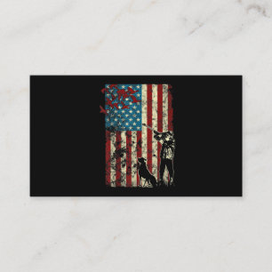 Carte De Visite Drapeau américain patriotique en détresse