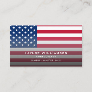 Carte De Visite Drapeau américain patriotique USA Amérique vétéran