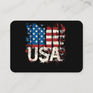 Carte De Visite Drapeau américain rétro 4 juillet