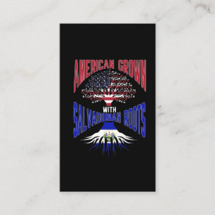 Carte De Visite Drapeau américain salvadorien USA El Salvador