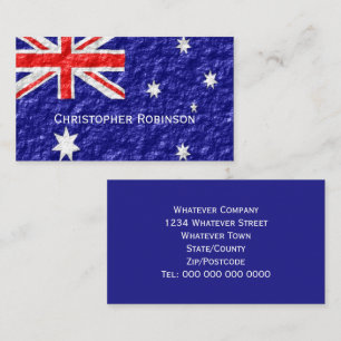 Carte De Visite Drapeau Australien