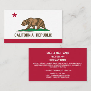 Carte De Visite Drapeau californien, Drapeau californien