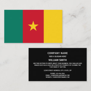 Carte De Visite Drapeau camerounais, Drapeau du Cameroun