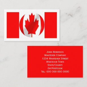 Carte De Visite Drapeau canadien