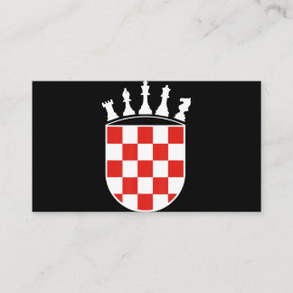 Carte De Visite Drapeau croate couleurs Joueur d'échecs cadeaux po