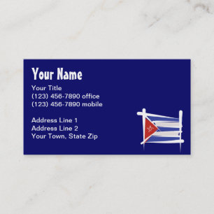 Carte De Visite Drapeau de brosse du Cuba