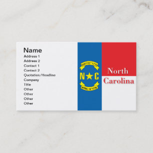 Carte De Visite Drapeau de Caroline du Nord