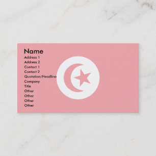 Carte De Visite Drapeau de la Tunisie