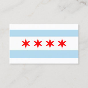 Carte De Visite Drapeau de la ville de Chicago