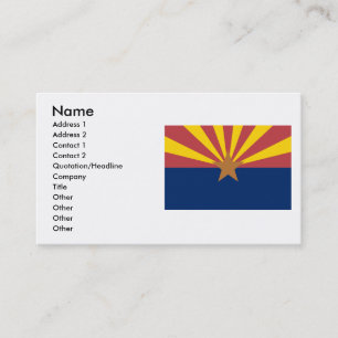 Carte De Visite Drapeau de l'Arizona
