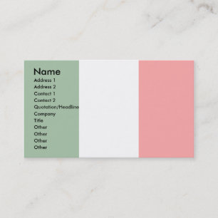 Carte De Visite Drapeau de l'Italie