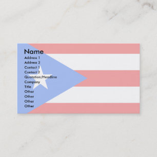 Carte De Visite Drapeau de Porto Rico