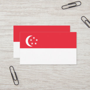 Carte De Visite Drapeau de Singapour