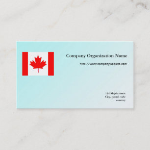 Carte De Visite Drapeau des entreprises internationales, fond bleu