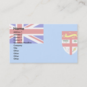 Carte De Visite Drapeau des Fidji