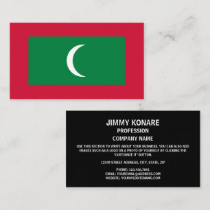 Carte De Visite Drapeau des Maldives