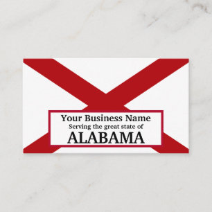Carte De Visite Drapeau d'État de l'Alabama
