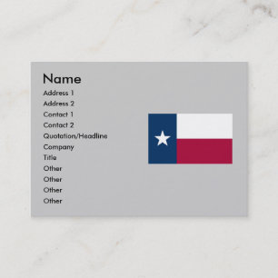 Carte De Visite Drapeau d'état du Texas