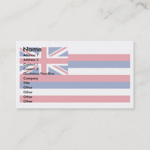 Carte De Visite Drapeau d'Hawaï