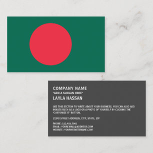 Carte De Visite Drapeau du Bangladesh, Drapeau du Bangladesh