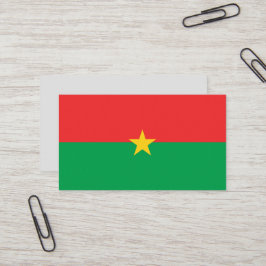 Carte De Visite drapeau du Burkina Faso