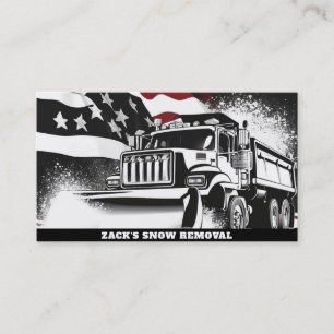 Carte De Visite *~* Drapeau du camion d'enlèvement de neige Rouge 