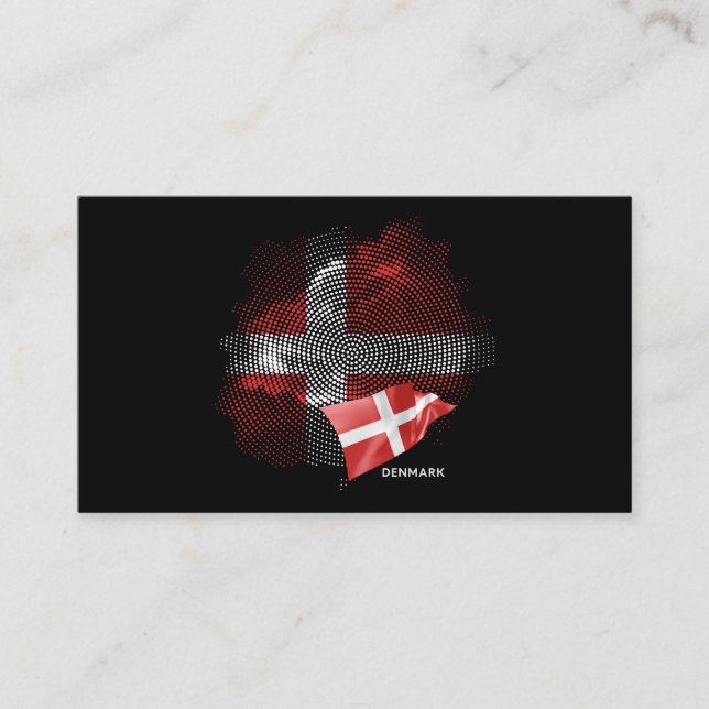 Carte De Visite Drapeau du Danemark (Devant)