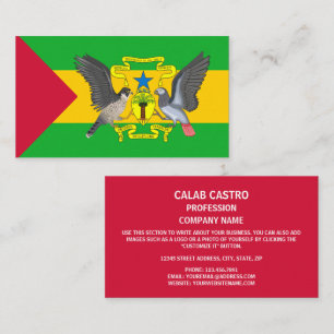 Carte De Visite Drapeau et armoiries de São Tomé Príncipe