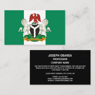 Carte De Visite Drapeau et armoiries du Nigeria, Drapeau du Nigeri
