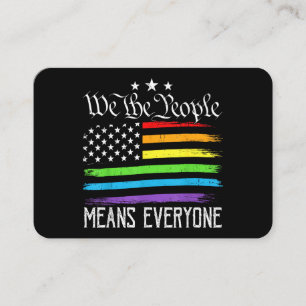 Carte De Visite Drapeau États-Unis Égalité LGBTQ Nous le Peuple Si