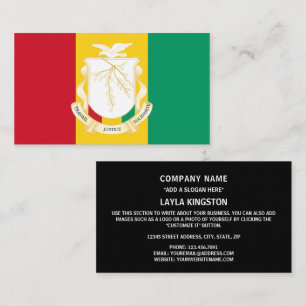 Carte De Visite Drapeau guinéen et Sceau national, Drapeau de la G