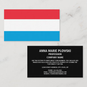 Carte De Visite Drapeau luxembourgeois, Drapeau du Luxembourg