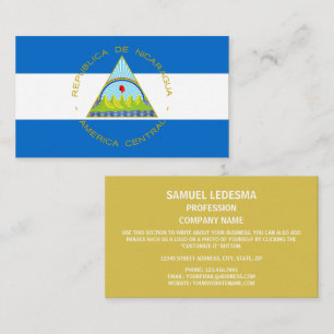 Carte De Visite Drapeau Managua et armoiries du Nicaragua