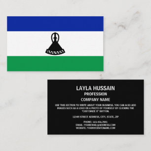 Carte De Visite Drapeau Mosotho, Drapeau du Lesotho