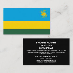 Carte De Visite Drapeau rwandais, Drapeau du Rwanda