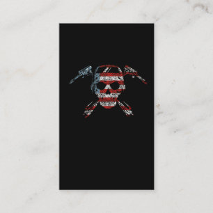 Carte De Visite Drapeau soudé américain Métallurgie du crâne 
