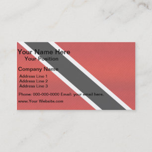 Carte De Visite Drapeau trinidadien dépouillé moderne