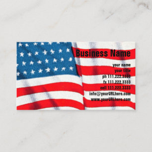 Carte De Visite Drapeau vintage patriotique américain, le 4 juille