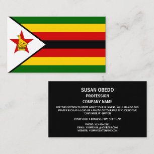 Carte De Visite Drapeau zimbabwéen, Drapeau du Zimbabwe