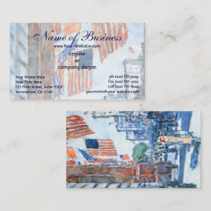 Carte De Visite Drapeaux, Fifth Avenue par Frederick Childe Hassam