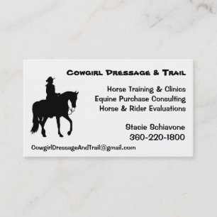 Carte De Visite Dressage de cow-girl