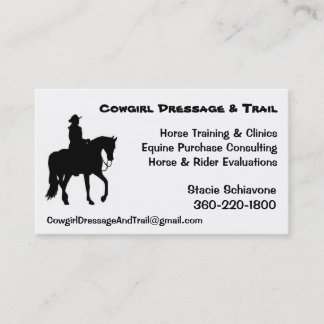 Carte De Visite Dressage de cow-girl