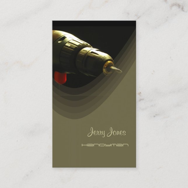 Carte De Visite Drill électrique pour M. Fix It/ réparateur (Devant)