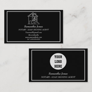 Carte De Visite Droit du logo de l'agent de signature de prêt nota