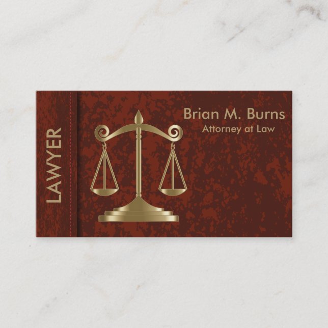 Carte De Visite Droit | Scales de justice | Personnalisable | Avoc (Devant)