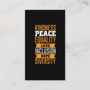 Carte De Visite Droits de l'homme Peace Love Inclusion Equality
