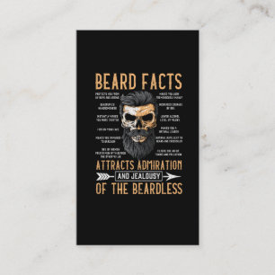 Carte De Visite Drôle Beard Facts Humour de l'Homme à la moustac