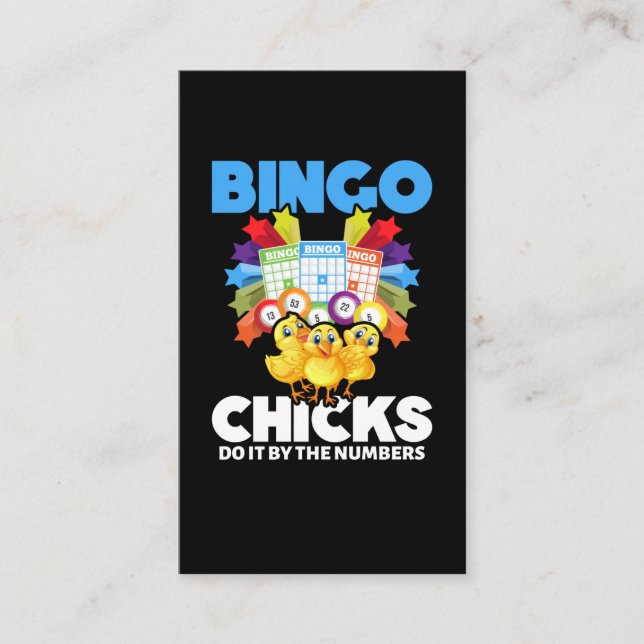 Carte De Visite Drôle Bingo Femmes Joueuses de Bingo Filles (Devant)