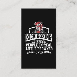 Carte De Visite Drôle cadeau Kickboxing pour Rude Martial Arts Bo